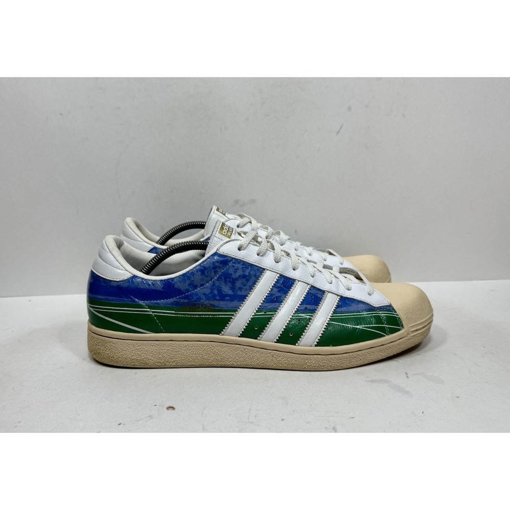 Adidas Wilhelm Bungert Men's Size 12 116865 White Blue Green Sneakers Shoes